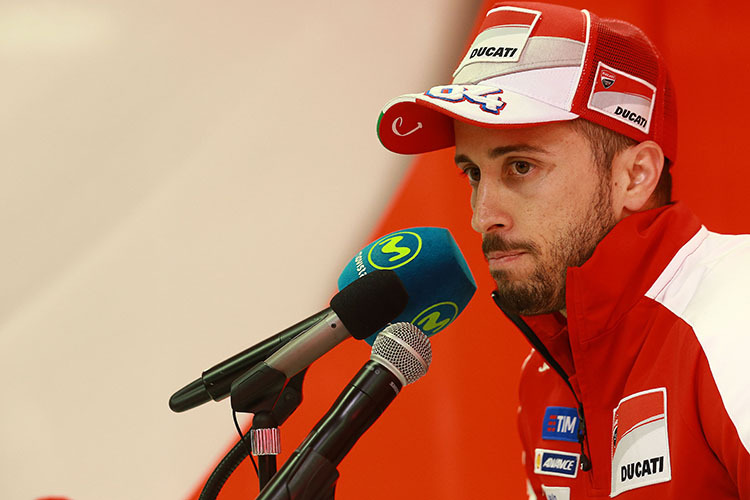 Andrea Dovizioso konnte seinen Nacken am Freitagmorgen kaum bewegen