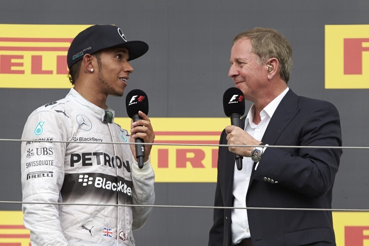 Martin Brundle mit WM-Leader Lewis Hamilton
