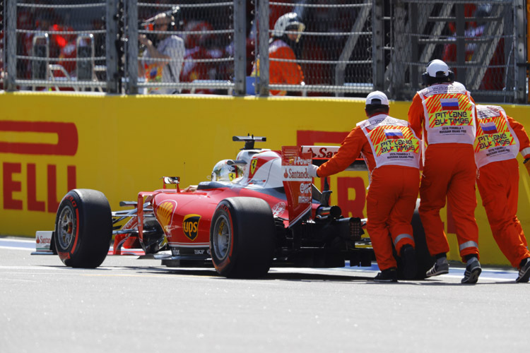 Das Training war für Sebastian Vettel nach nur 30 Minuten gelaufen