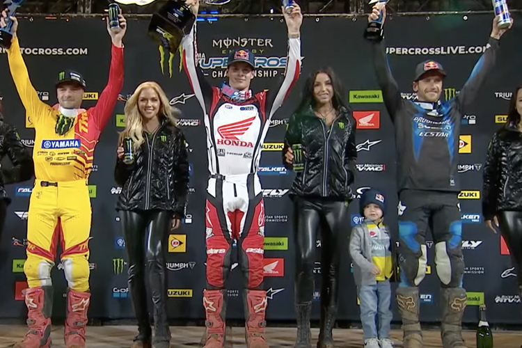 Jett Lawrence gewann in Birmingham vor Cooper Webb und Ken Roczen