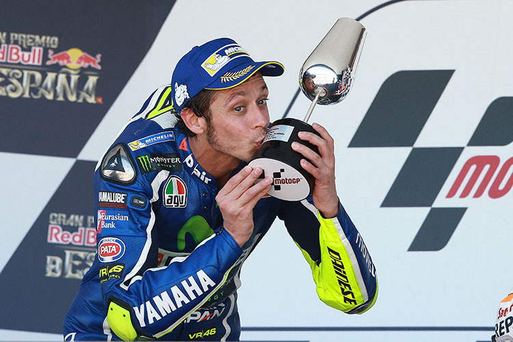 2016 siegte Valentino Rossi in Jerez, 2017 kommt er als WM-Leader nach Spanien