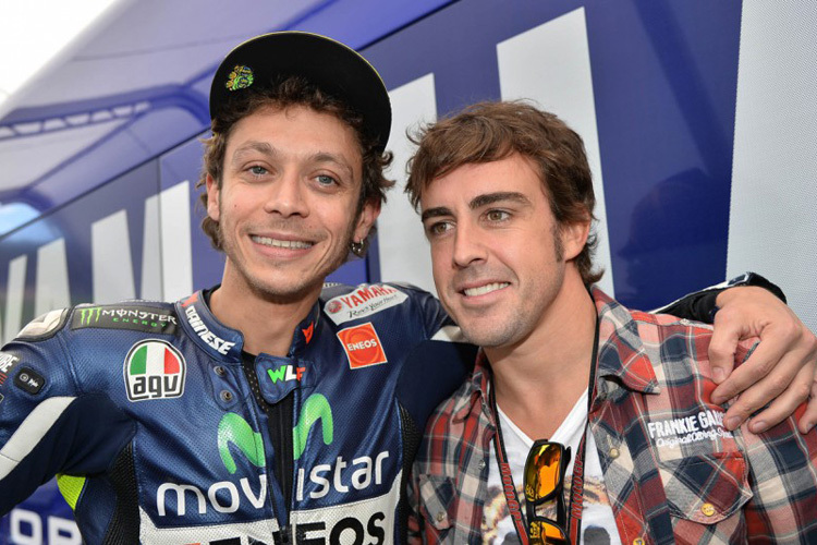 Valentino Rossi und Fernando Alonso in Mugello
