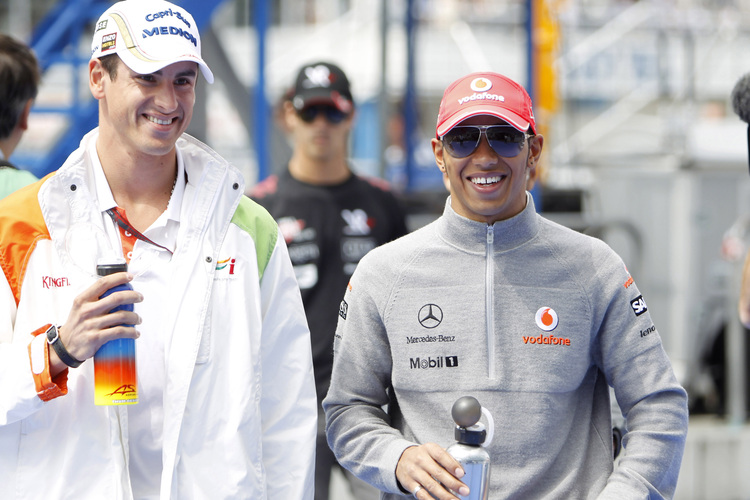 Lewis Hamilton und Adrian Sutil freuen sich auf das Rennen
