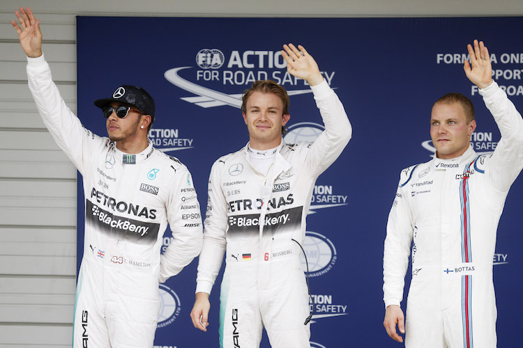 Die Schnellsten des Qualifyings: Hamilton, Rosberg, Bottas