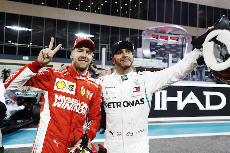 Sebastian Vettel und Lewis Hamilton