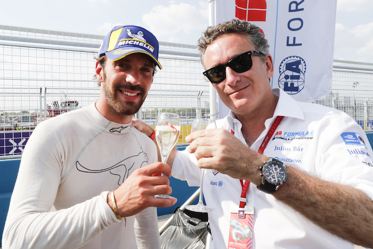 Alejandro Agag (rechts) mit Champion Jean-Eric Vergne