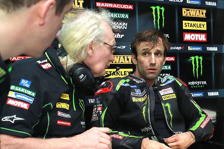 Guy Coulon mit Johann Zarco in der Tech3-Box