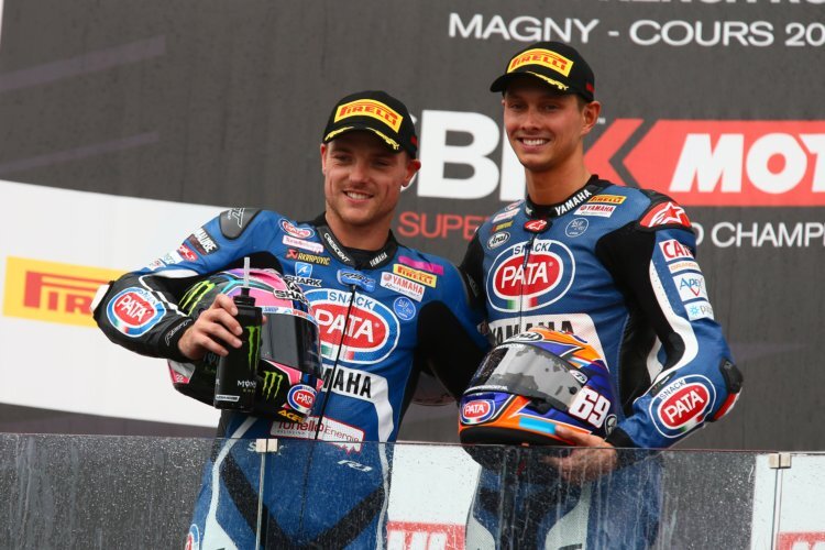 Alex Lowes und Michael van der Mark in Magny-Cours