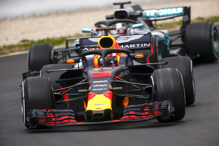 Red Bull Racing vor Mercedes, so lautete die Reihenfolge am ersten Testtag von Barcelona