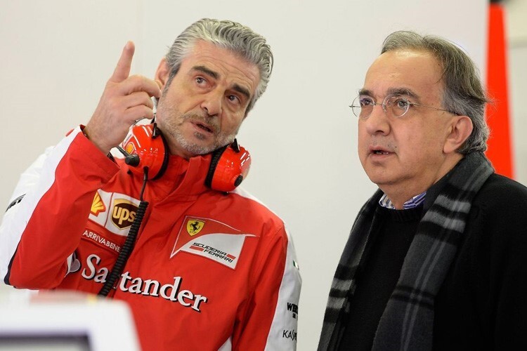 Sergio Marchionne mit Teamchef Maurizio Arrivabene