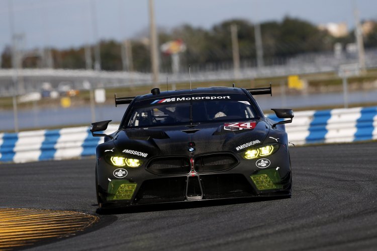 Der BMW M8 GTE bei Testfahrten in Daytona