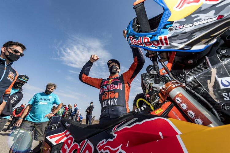 Sam Sunderland landete zum dritten Mal auf dem Dakar-Podium (Sieger 2017, Dritter 2019)