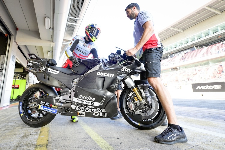 Ducati ist beim Shakedown auch mit Rookie Fermin Aldeguer vertreten