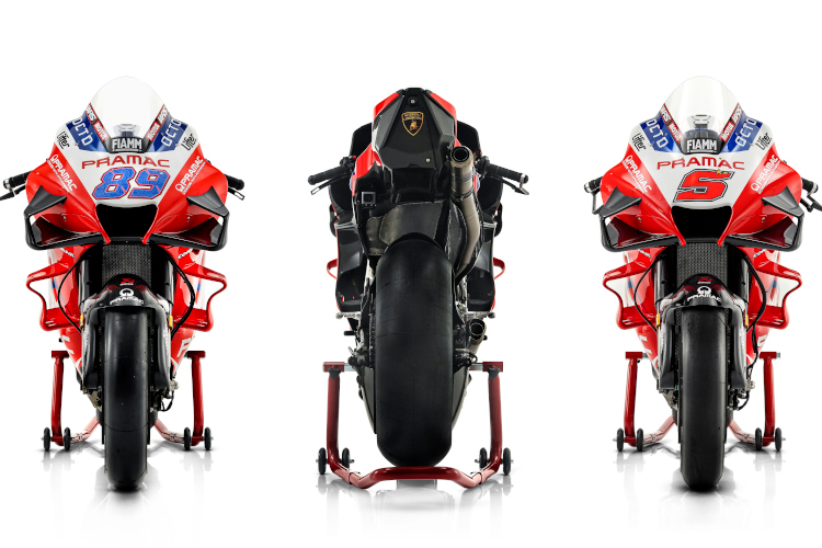 Die Pramac-Ducati-Piloten sitzen auf der aktuellen Desmosedici GP
