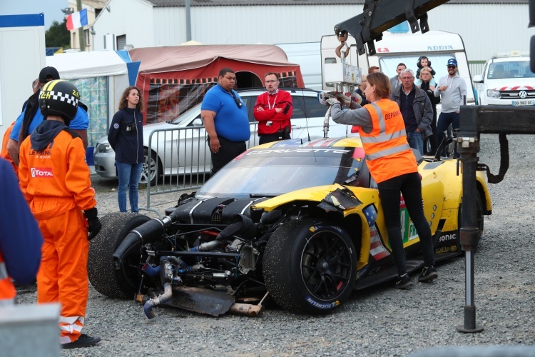 Mächtig Schrott: Die Corvette C7.R bei den 24h von Le Mans 2019