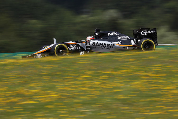 Nico Hülkenberg vor einem Jahr auf dem Weg zum sechsten Platz in Österreich