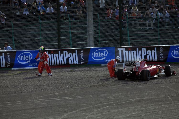 Massa nach dem frühen Aus in Suzuka.