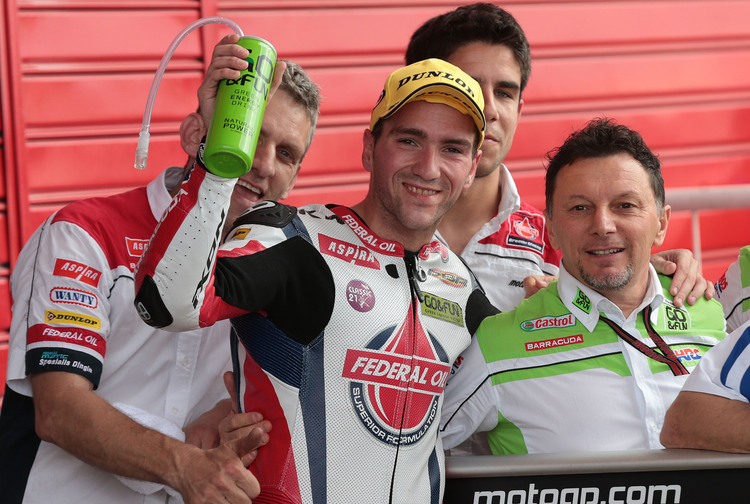 Xavier Simeon und Teamchef Fausto Gresini