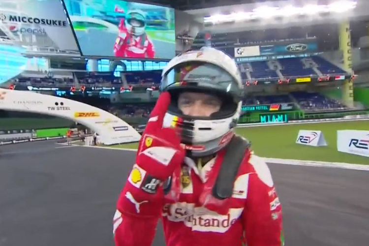 Sebastian Vettel gewinnt den Nationen-Cup des Race of Champions in Miami
