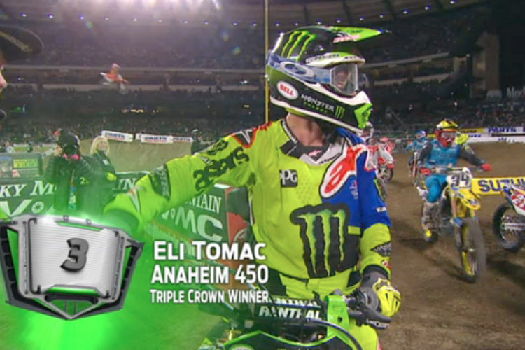 Eli Tomac gewann die 'triple crown'-Premiere in Anaheim