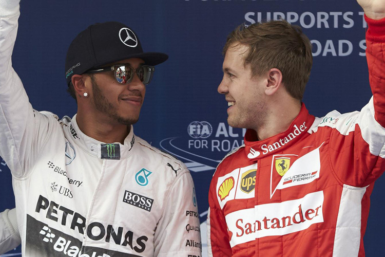 Lewis Hamilton und Sebastian Vettel