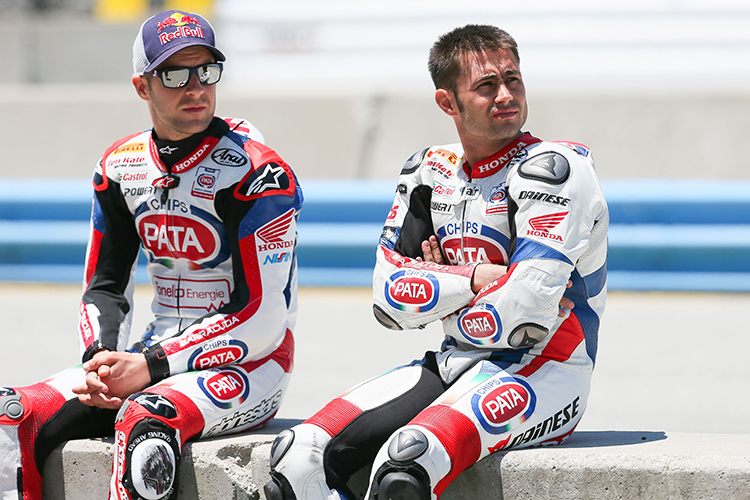 2014 gemeinsam bei Honda: Johnny Rea (li.) und Leon Haslam