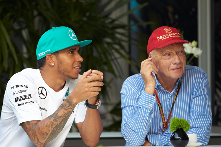 Lewis Hamilton und Niki Lauda