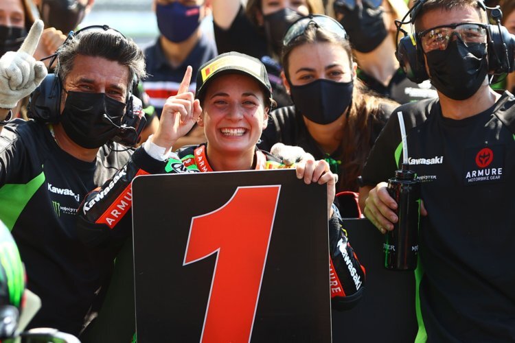 Ana Carrasco gewann den zweiten 300er-Lauf in Misano	