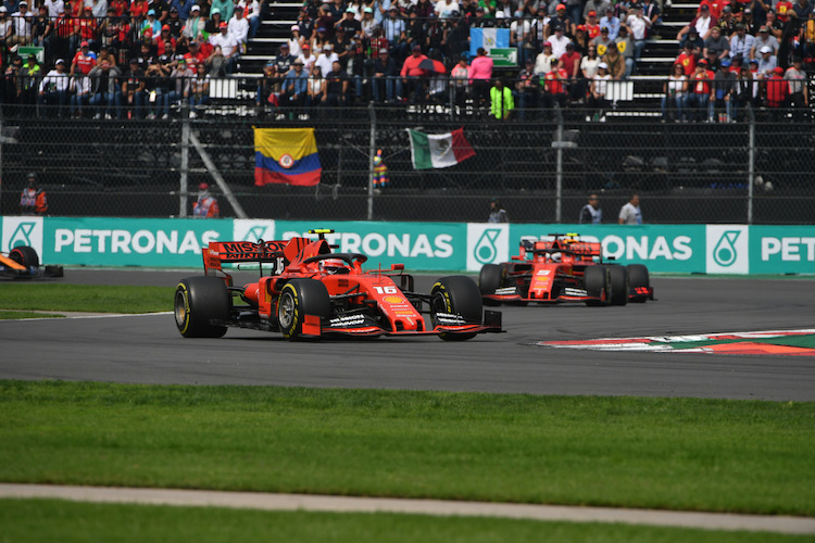 Charles Leclerc und Sebastian Vettel