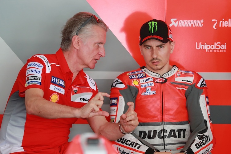 Paolo Ciabatti mit Ducati-Star Jorge Lorenzo