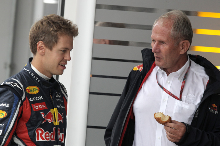 Sebastian Vettel mit Dr. Helmut Marko