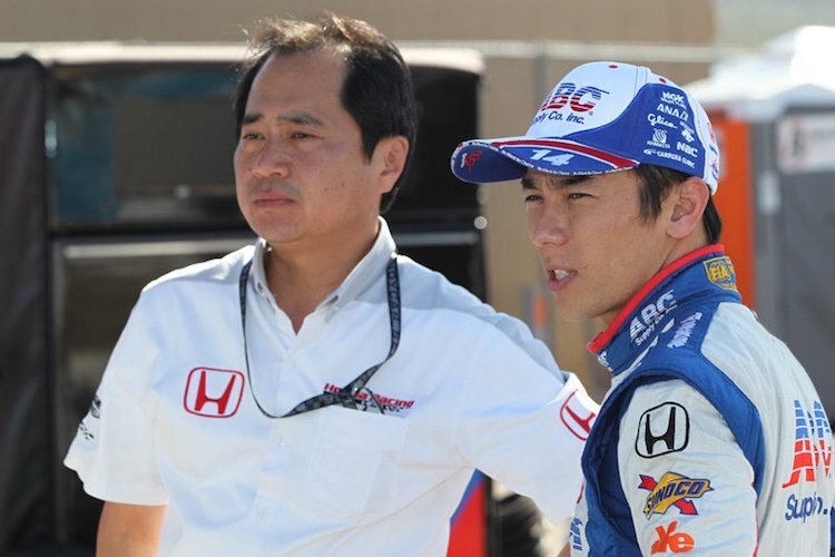 Toyoharu Tanabe mit Indy-500-Sieger Takuma Sato