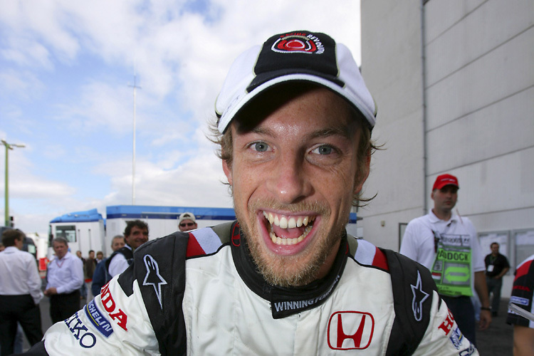 Jenson Button feierte 2006 seinen ersten GP-Sieg auf dem Hungaroring
