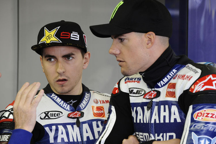 Getrennte Wege: Jorge Lorenzo (li.) und Ben Spies