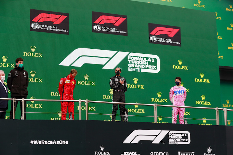 Vettel, Hamilton, Perez