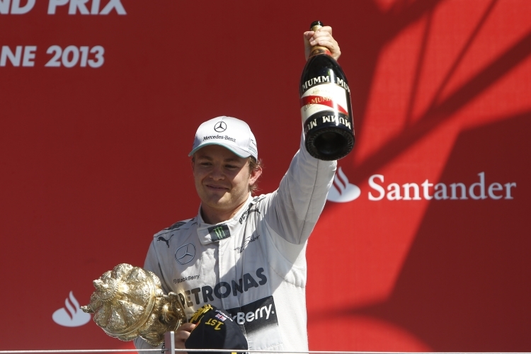 Nico Rosberg feiert seinen Triumpf