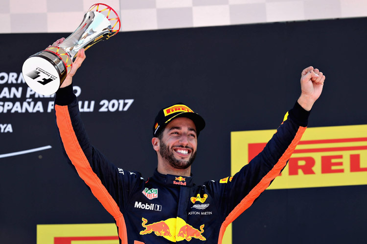 Daniel Ricciardo schaffte es im Spanien-GP aufs Podest