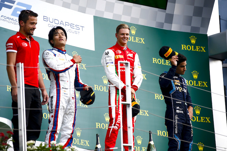 Mick Schumacher in Ungarn nach seinem ersten Formel-2-Sieg