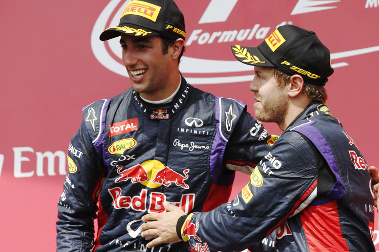 Daniel Ricciardo und Sebastian Vettel