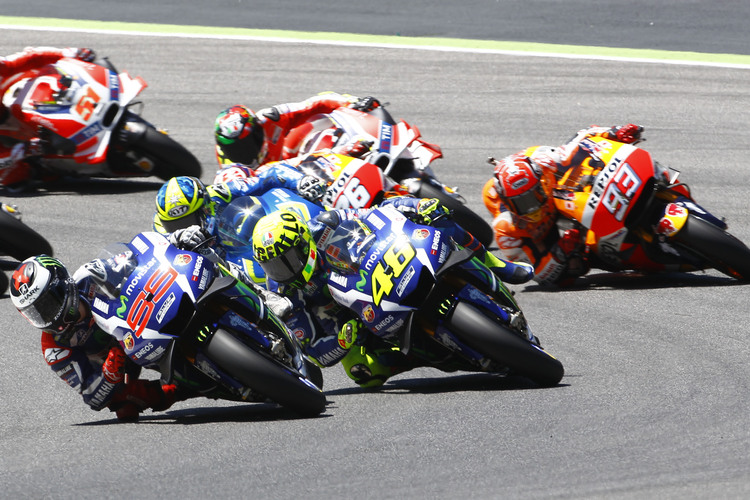 Das Rennen in Mugello: Jorge Lorenzo und Valentino Rossi an der Spitze