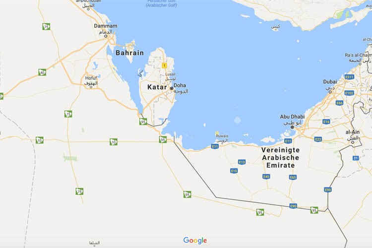 Katar ist derzeit über den Landweg nicht zu erreichen