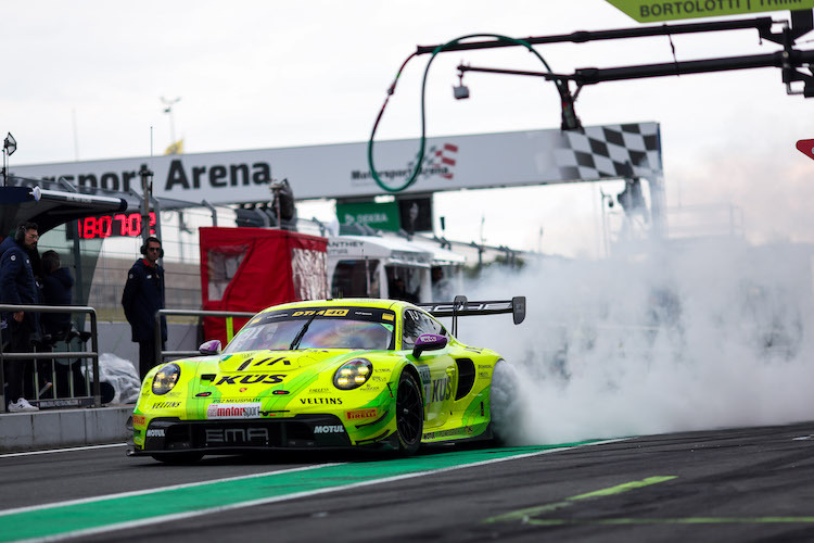  Bislang viel Rauch um nichts: Der Porsche 911 GT3 R war bislang im Hinterfeld der DTM zu finden