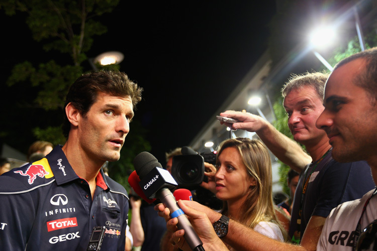 Mark Webber, fast mit Heiligenschein