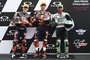 Die Top-3 im Qualifying in Mugello: Daniel Holgado, Deniz Öncü und Dennis Foggia (v.l.n.r)