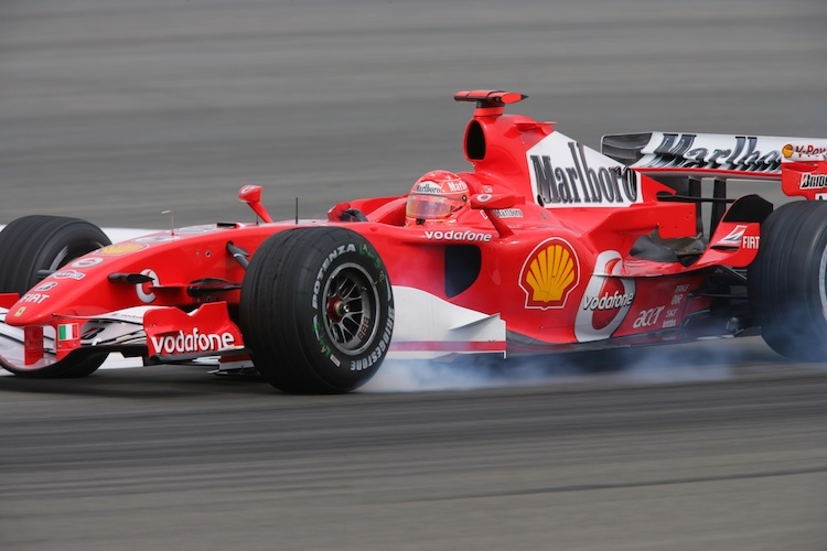 2006 war Michael Schumacher in Bahrain noch mit dem Marlboro-Logo unterwegs  