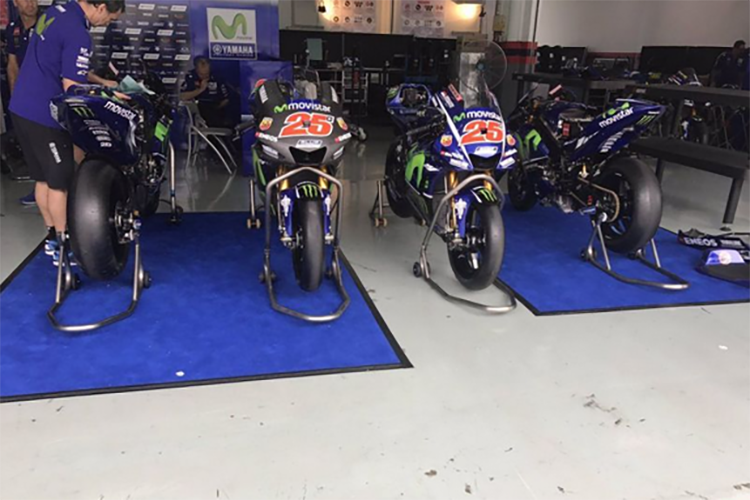 Die Bikes von Maverick Viñales beim Sepang-Test