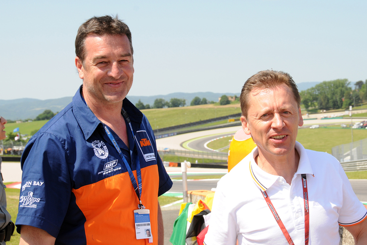 Schauten am Sonntag in Mugello auf der Strecke zu: Ing. Kurt Trieb und Mike Leitner