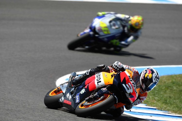 Dani Pedrosa in Jerez vor Rossi