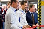 Julien Ingrassia (li.), Sébastien Ogier und Malcolm Wilson