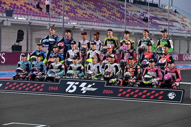 Startklar. 27 Mal hungriger Profi-Rennnachwuchs aus neun Nationen: Das Moto3-Feld 2024.